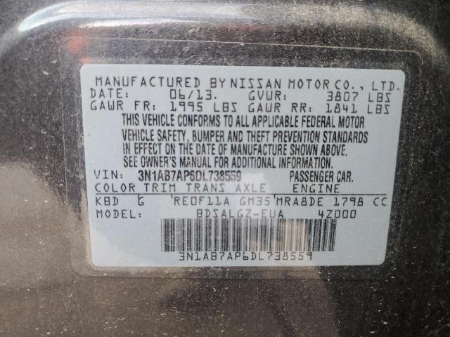 Photo 11 VIN: 3N1AB7AP6DL738559 - NISSAN SENTRA S 