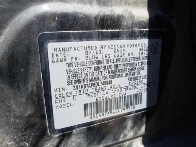 Photo 9 VIN: 3N1AB7AP6DL749948 - NISSAN SENTRA S 