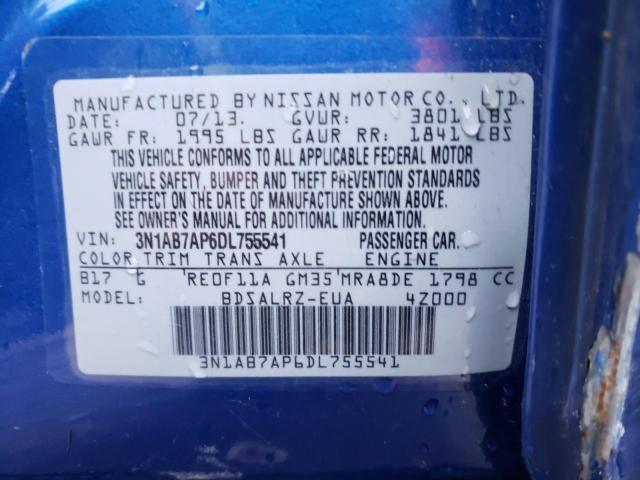 Photo 11 VIN: 3N1AB7AP6DL755541 - NISSAN SENTRA S 