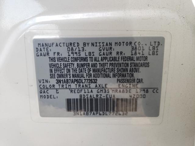 Photo 9 VIN: 3N1AB7AP6DL772632 - NISSAN SENTRA S 