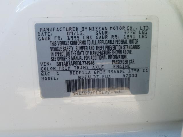 Photo 9 VIN: 3N1AB7AP6DL774946 - NISSAN SENTRA S 