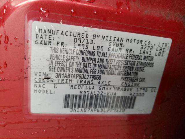 Photo 12 VIN: 3N1AB7AP6DL779550 - NISSAN SENTRA S 