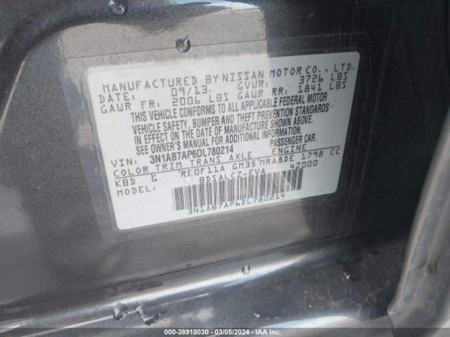 Photo 8 VIN: 3N1AB7AP6DL780214 - NISSAN SENTRA 