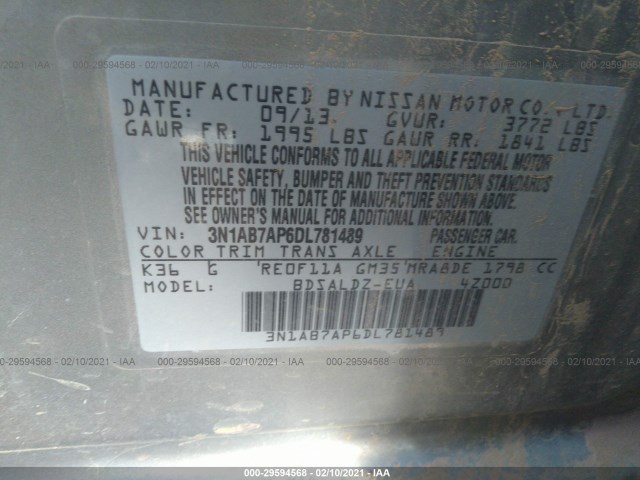 Photo 8 VIN: 3N1AB7AP6DL781489 - NISSAN SENTRA 