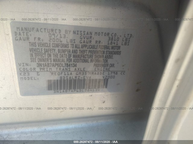 Photo 8 VIN: 3N1AB7AP6DL784134 - NISSAN SENTRA 