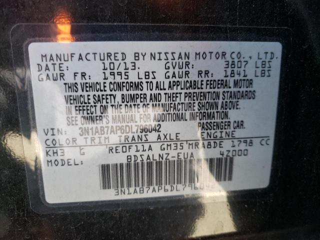 Photo 9 VIN: 3N1AB7AP6DL796042 - NISSAN SENTRA S 