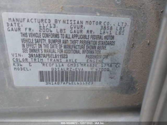 Photo 8 VIN: 3N1AB7AP6EL611523 - NISSAN SENTRA 