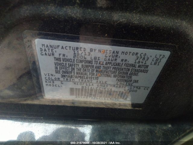 Photo 8 VIN: 3N1AB7AP6EL619170 - NISSAN SENTRA 