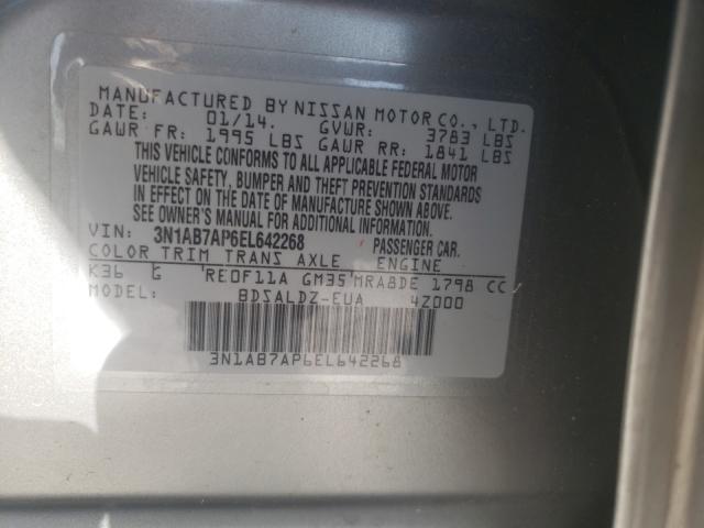 Photo 9 VIN: 3N1AB7AP6EL642268 - NISSAN SENTRA S 