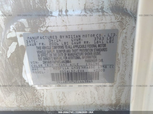 Photo 8 VIN: 3N1AB7AP6EL663864 - NISSAN SENTRA 