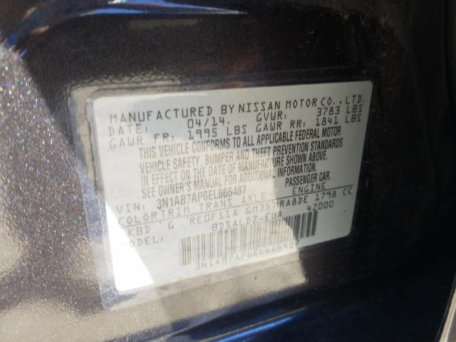 Photo 9 VIN: 3N1AB7AP6EL666487 - NISSAN SENTRA S 