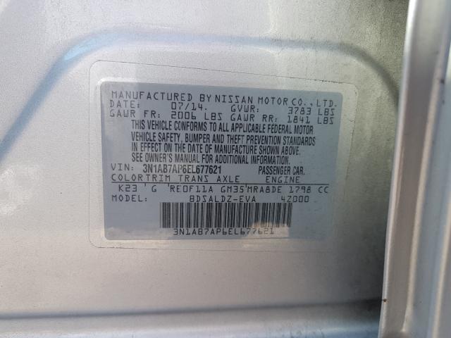 Photo 9 VIN: 3N1AB7AP6EL677621 - NISSAN SENTRA S 