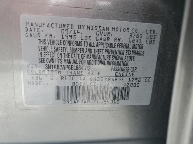 Photo 11 VIN: 3N1AB7AP6EL684312 - NISSAN SENTRA S 