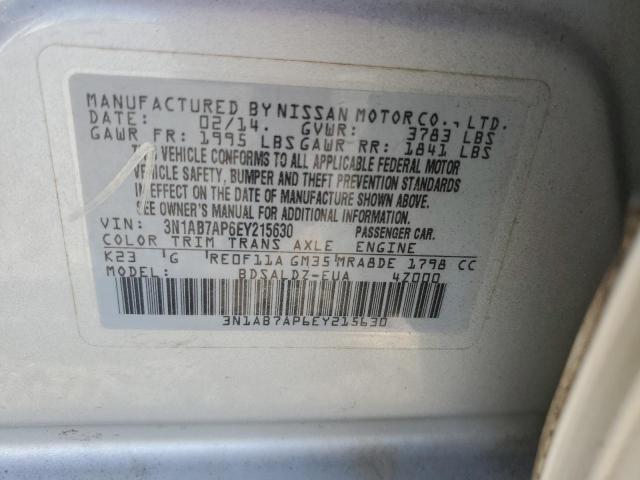 Photo 11 VIN: 3N1AB7AP6EY215630 - NISSAN SENTRA S 