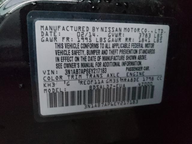 Photo 9 VIN: 3N1AB7AP6EY217183 - NISSAN SENTRA S 