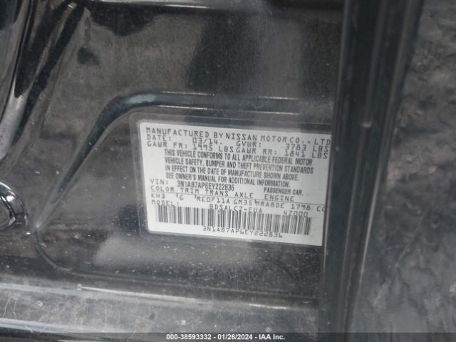 Photo 8 VIN: 3N1AB7AP6EY222836 - NISSAN SENTRA 