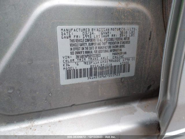 Photo 8 VIN: 3N1AB7AP6EY223923 - NISSAN SENTRA 