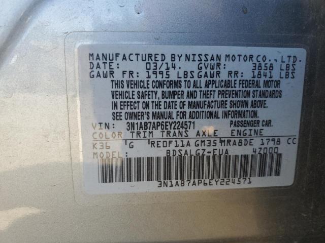 Photo 11 VIN: 3N1AB7AP6EY224571 - NISSAN SENTRA S 