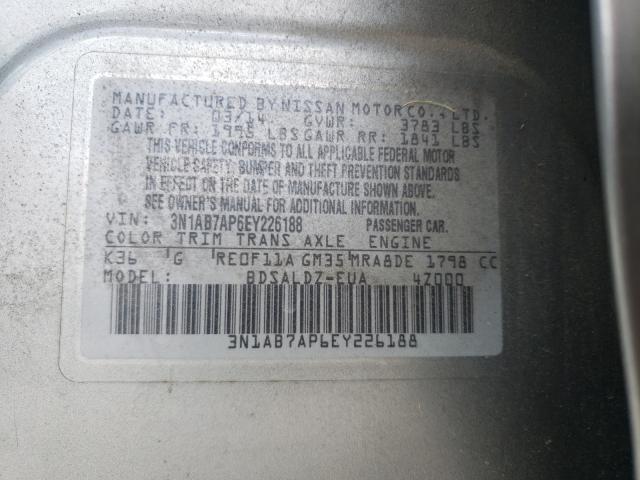 Photo 9 VIN: 3N1AB7AP6EY226188 - NISSAN SENTRA S 