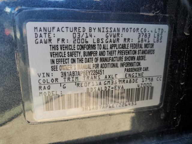 Photo 12 VIN: 3N1AB7AP6EY226451 - NISSAN SENTRA S 