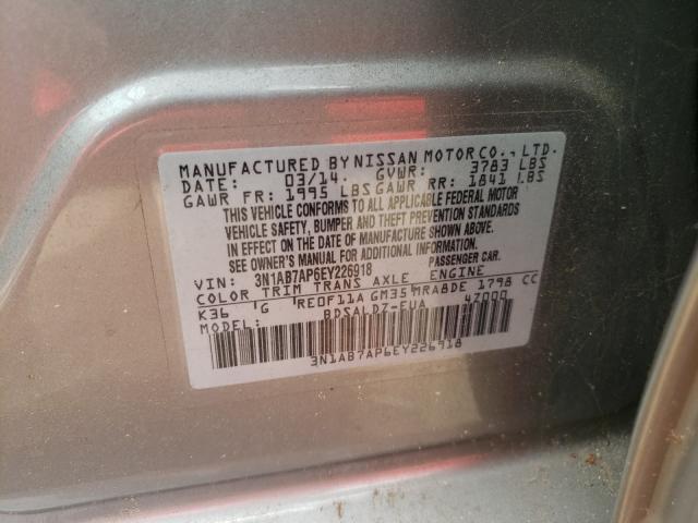 Photo 9 VIN: 3N1AB7AP6EY226918 - NISSAN SENTRA S 