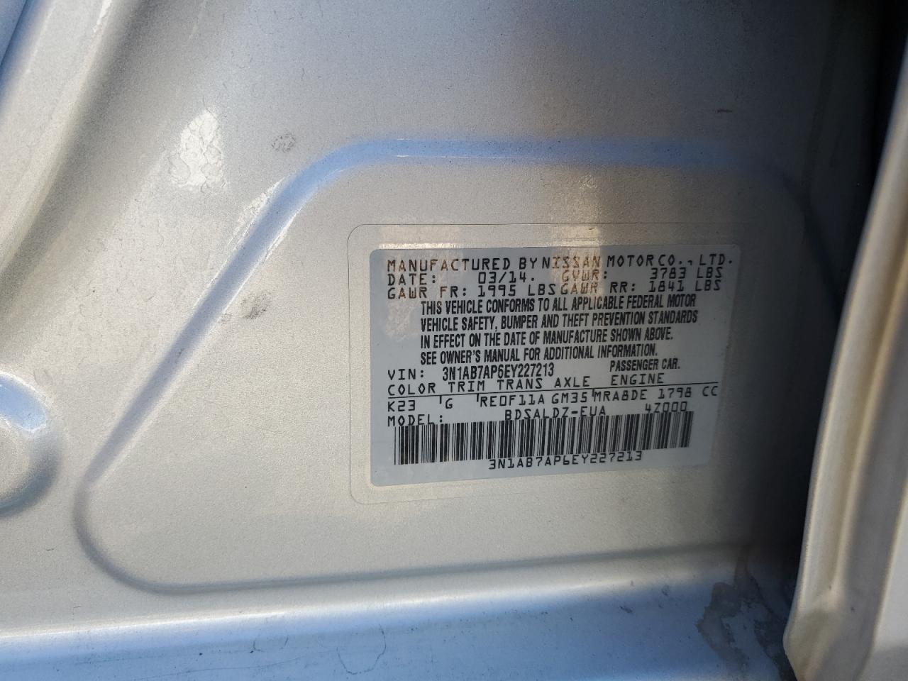 Photo 11 VIN: 3N1AB7AP6EY227213 - NISSAN SENTRA 