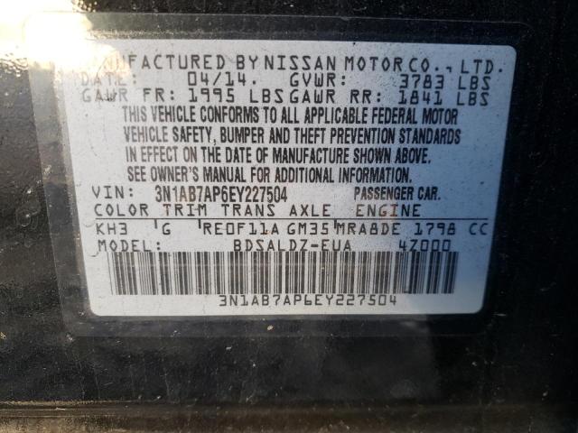 Photo 9 VIN: 3N1AB7AP6EY227504 - NISSAN SENTRA S 