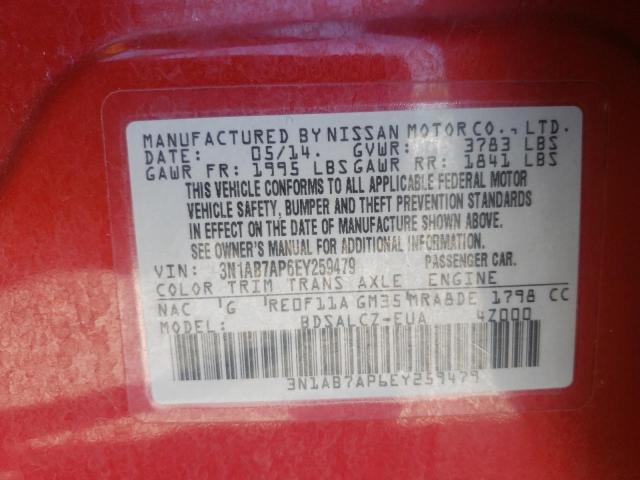 Photo 11 VIN: 3N1AB7AP6EY259479 - NISSAN SENTRA S 