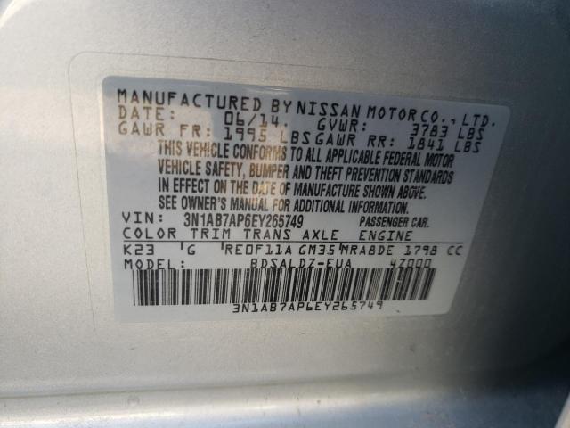 Photo 11 VIN: 3N1AB7AP6EY265749 - NISSAN SENTRA S 