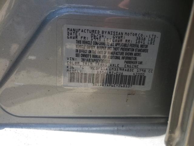 Photo 9 VIN: 3N1AB7AP6EY268537 - NISSAN SENTRA S 