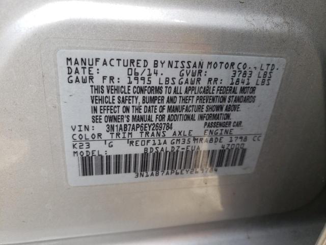 Photo 11 VIN: 3N1AB7AP6EY269784 - NISSAN SENTRA 