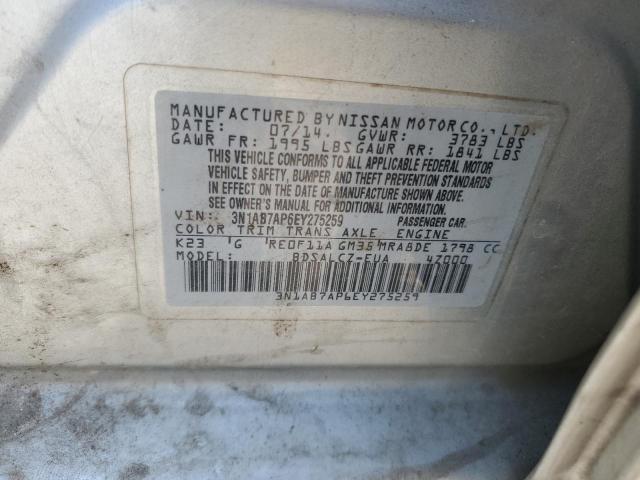 Photo 12 VIN: 3N1AB7AP6EY275259 - NISSAN SENTRA 