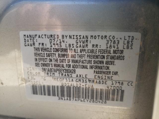 Photo 9 VIN: 3N1AB7AP6EY280428 - NISSAN SENTRA S 