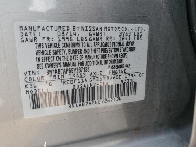 Photo 11 VIN: 3N1AB7AP6EY287136 - NISSAN SENTRA S 