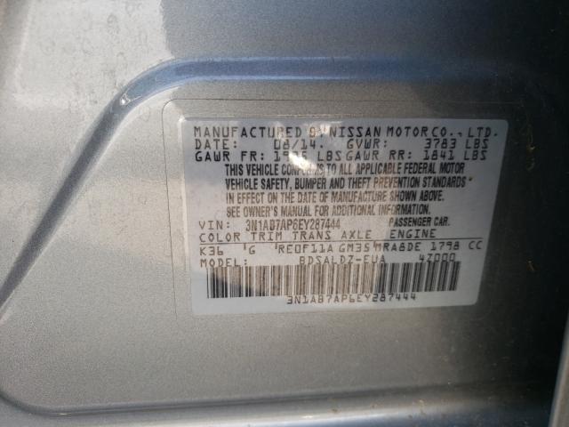 Photo 9 VIN: 3N1AB7AP6EY287444 - NISSAN SENTRA S 