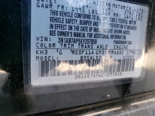 Photo 9 VIN: 3N1AB7AP6EY297858 - NISSAN SENTRA S 