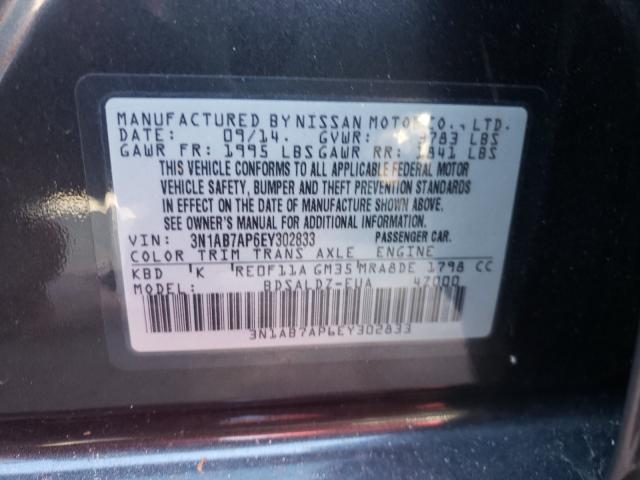 Photo 9 VIN: 3N1AB7AP6EY302833 - NISSAN SENTRA S 