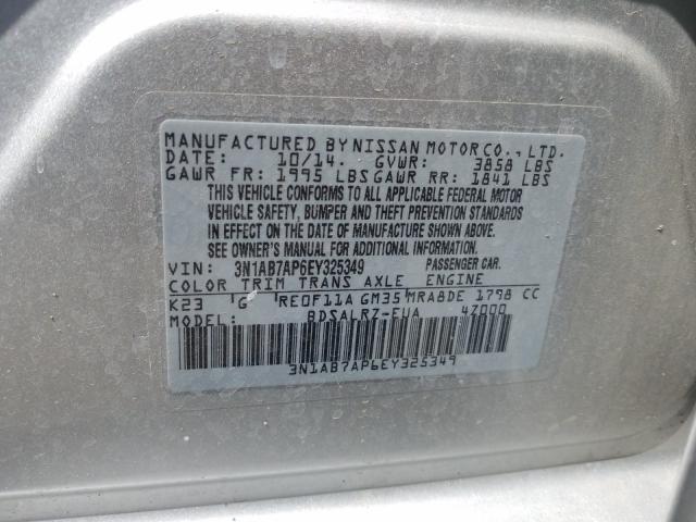 Photo 9 VIN: 3N1AB7AP6EY325349 - NISSAN SENTRA S 