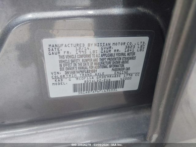 Photo 8 VIN: 3N1AB7AP6FL631031 - NISSAN SENTRA 