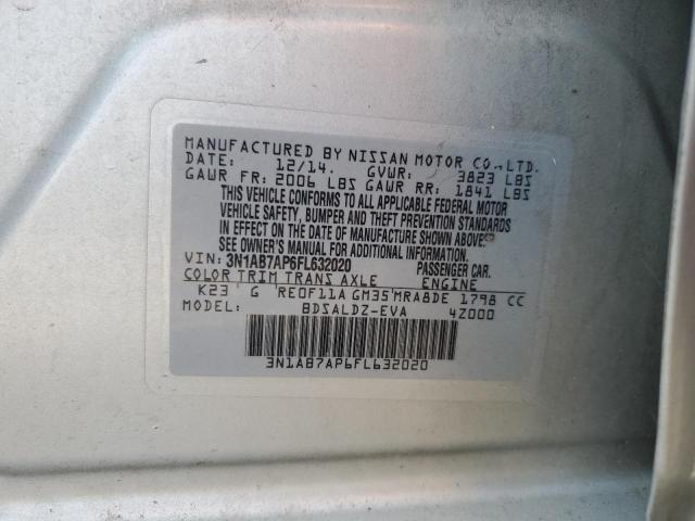 Photo 11 VIN: 3N1AB7AP6FL632020 - NISSAN SENTRA S 