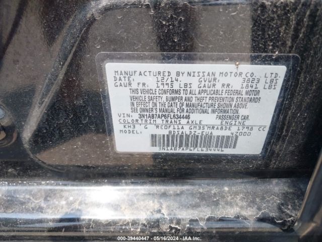 Photo 8 VIN: 3N1AB7AP6FL634446 - NISSAN SENTRA 