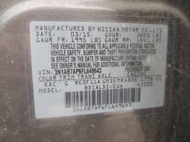 Photo 11 VIN: 3N1AB7AP6FL649643 - NISSAN SENTRA S 