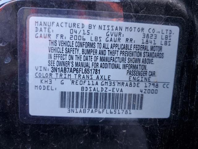 Photo 12 VIN: 3N1AB7AP6FL651781 - NISSAN SENTRA S 