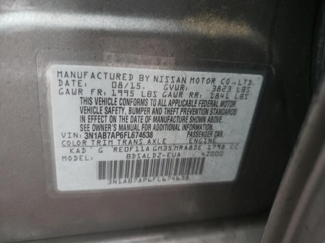 Photo 9 VIN: 3N1AB7AP6FL674638 - NISSAN SENTRA S 