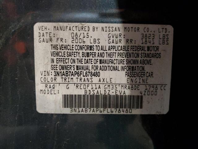 Photo 11 VIN: 3N1AB7AP6FL678480 - NISSAN SENTRA S 