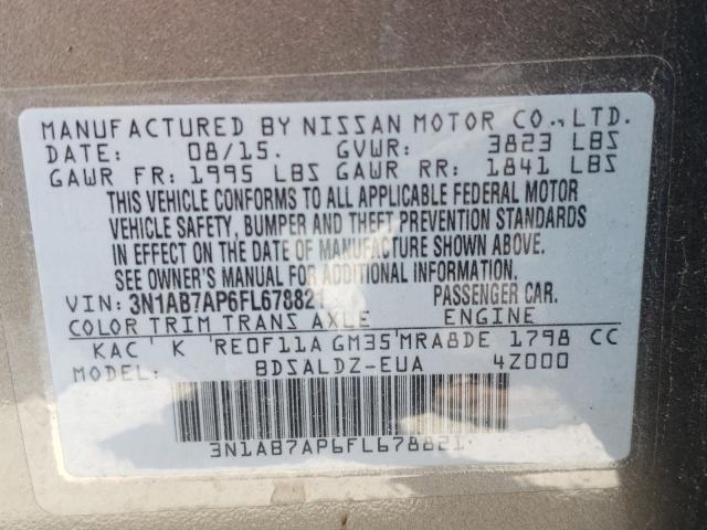 Photo 9 VIN: 3N1AB7AP6FL678821 - NISSAN SENTRA S 