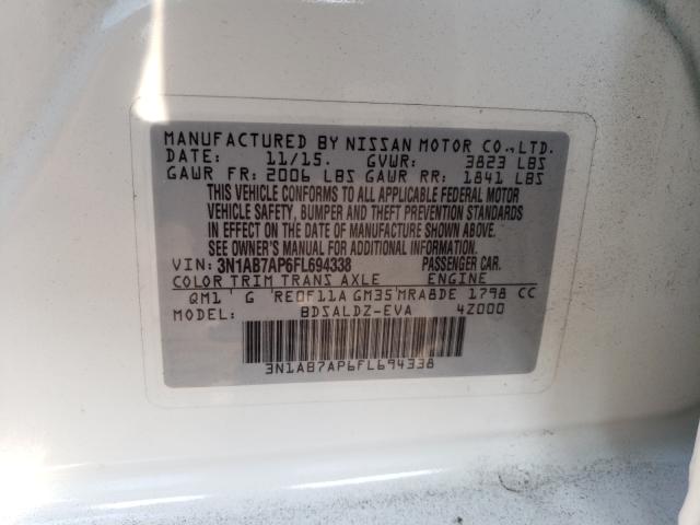 Photo 9 VIN: 3N1AB7AP6FL694338 - NISSAN SENTRA S 