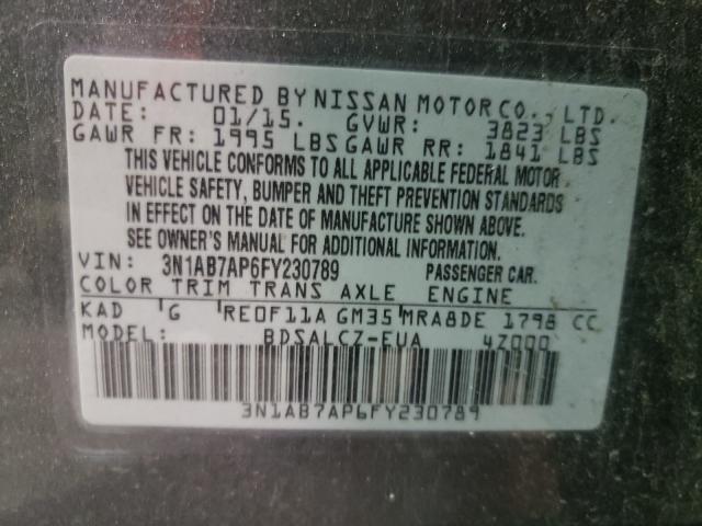 Photo 9 VIN: 3N1AB7AP6FY230789 - NISSAN SENTRA S 