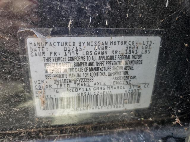 Photo 12 VIN: 3N1AB7AP6FY233563 - NISSAN SENTRA S 