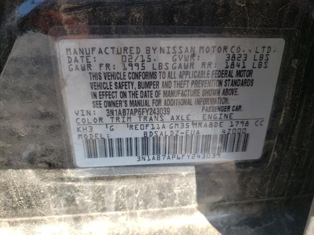 Photo 9 VIN: 3N1AB7AP6FY243039 - NISSAN SENTRA S 